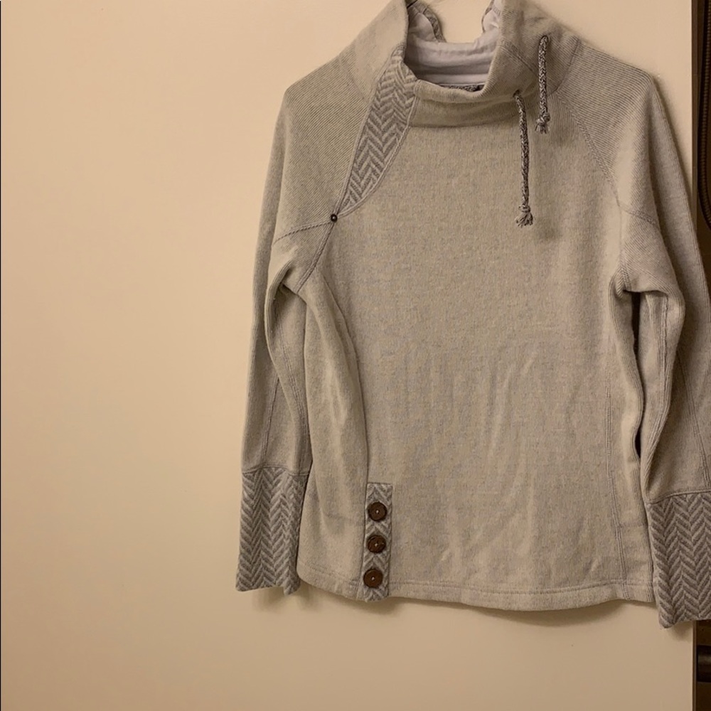 Women's Cream Sweater with Button Accents